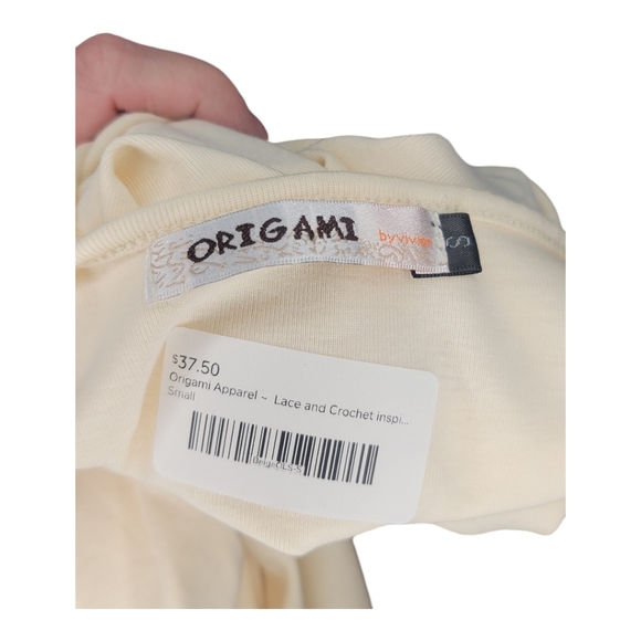 ✨️NWT✨️ ORIGAMI by Vivian - Cream Lace & Crochet - Picture 6 of 15
